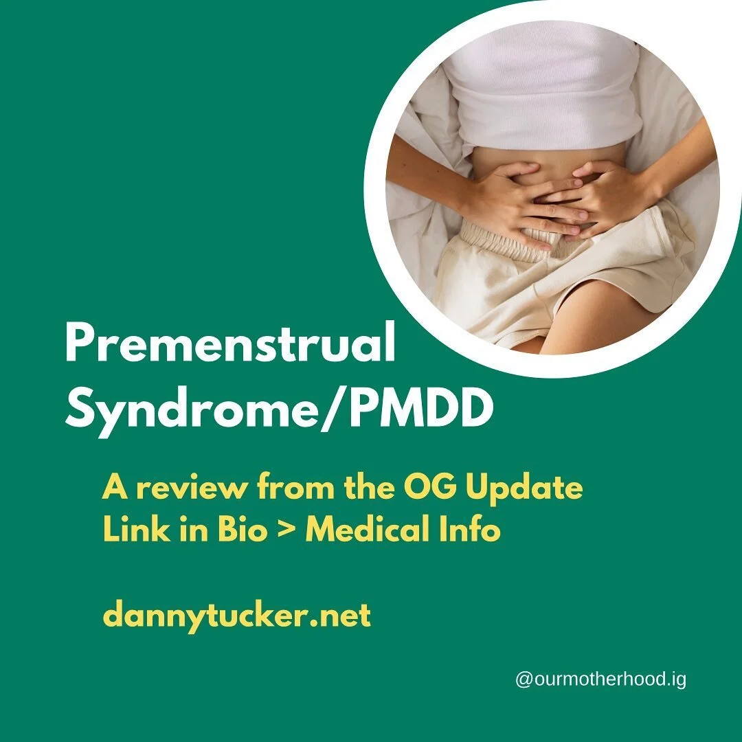Another article in this month's journal update relates to Premenstrual Dysphoric Disorder - the medical term for a condition widely known as PMS. Some info about PMS/PMDD:

Premenstrual disorders affect nearly 40% of women and are related to hormonal