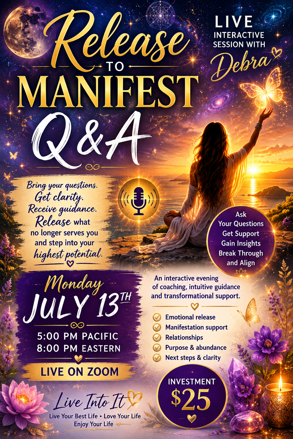 Release To Manifest Q&A Monday July 13th 5:00pm PST/ 8:00pm EST