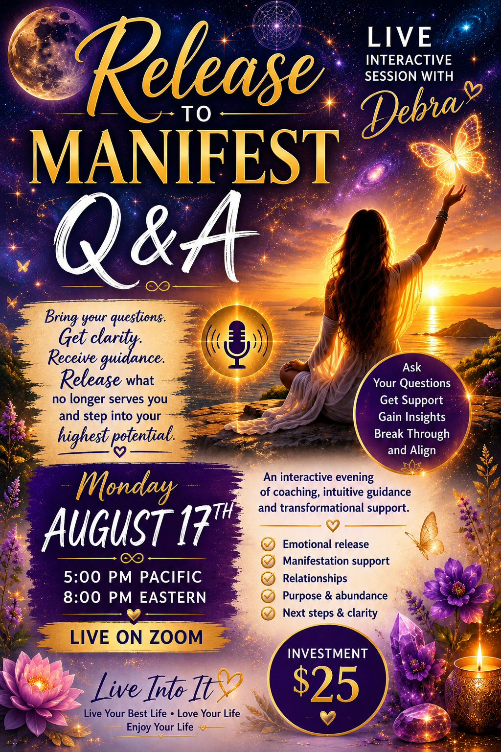 Release To Manifest Q&A Monday August 17th 5:00pm PST/ 8:00pm EST