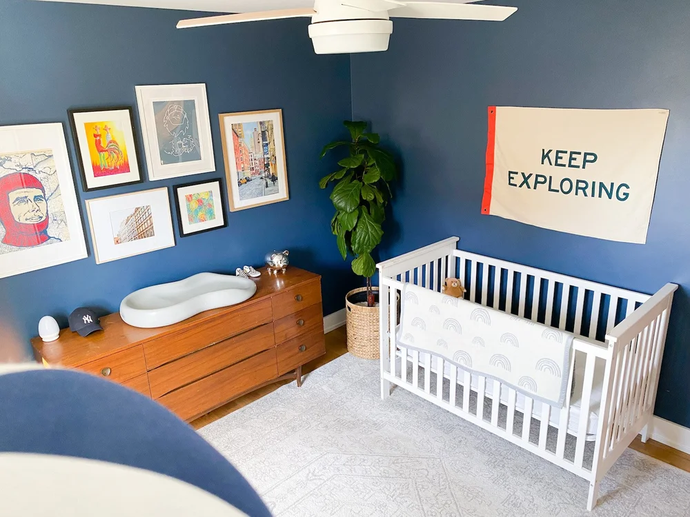 A Modern Blue Baby Boy Nursery & Ideas For Your Own — Jessie Barnes ...