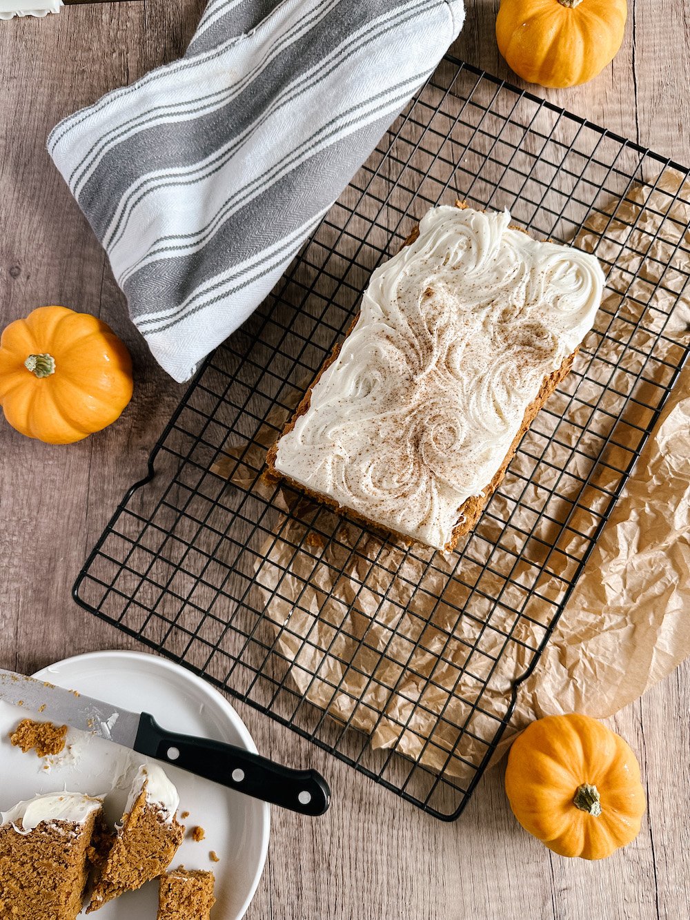 Homemade Pumpkin Bread Made in Decorative Pan Stock Photo - Image