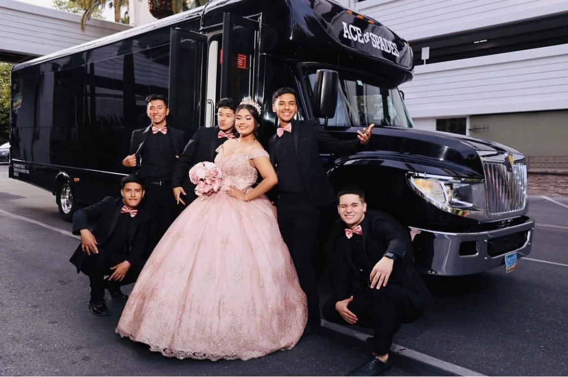 Book party bus transportation for your Quinceanera today! Unlock Las Vegas is the best party bus provider in Vegas.