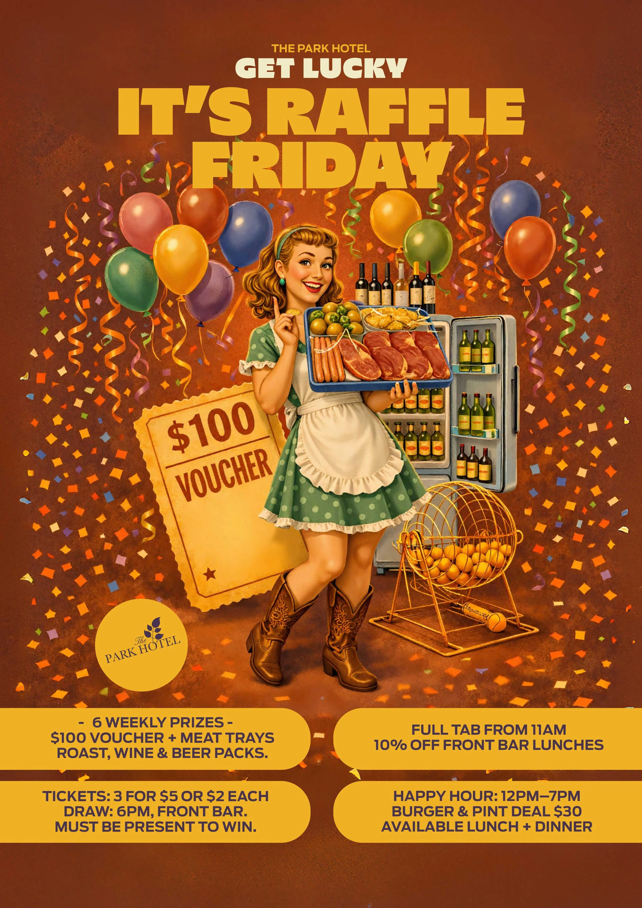 Friday Raffles at the Park Hotel, Mount Gambier