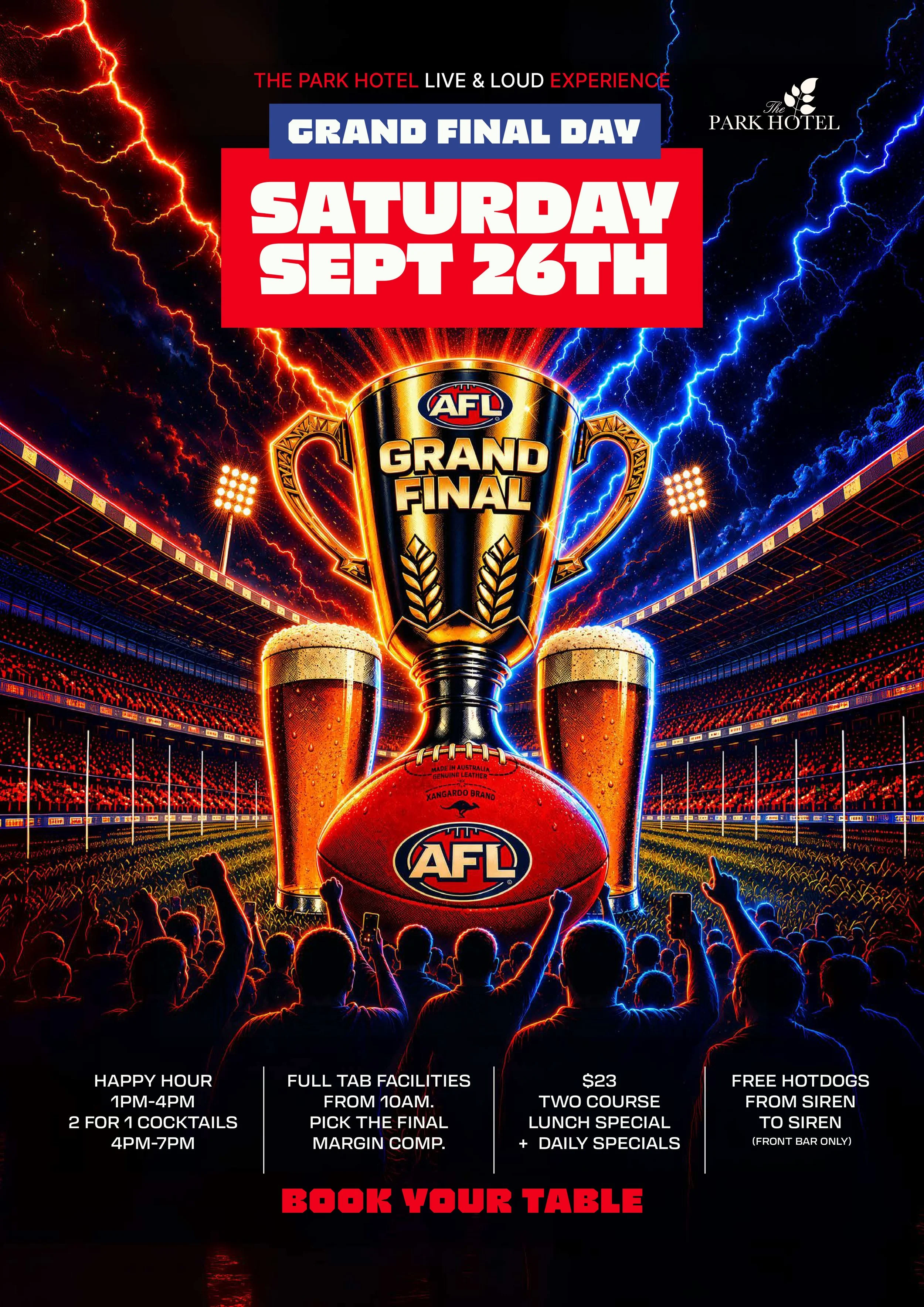 AFL Grand Final 2026 | Park Hotel Mount Gambier