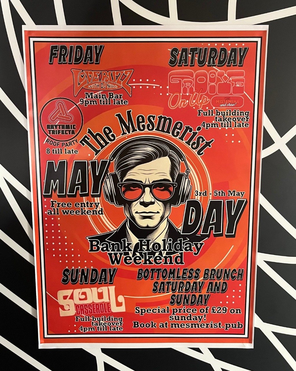 MAYDAY BANK HOLIDAY WEEKEND LINEUP

Oh what a weekend we have in store for you! Get ready for live DJs across the venue all weekend long, with Main bar and Roof terrace DJs on Friday and full building takeovers Saturday and Sunday 🤩

As well as this