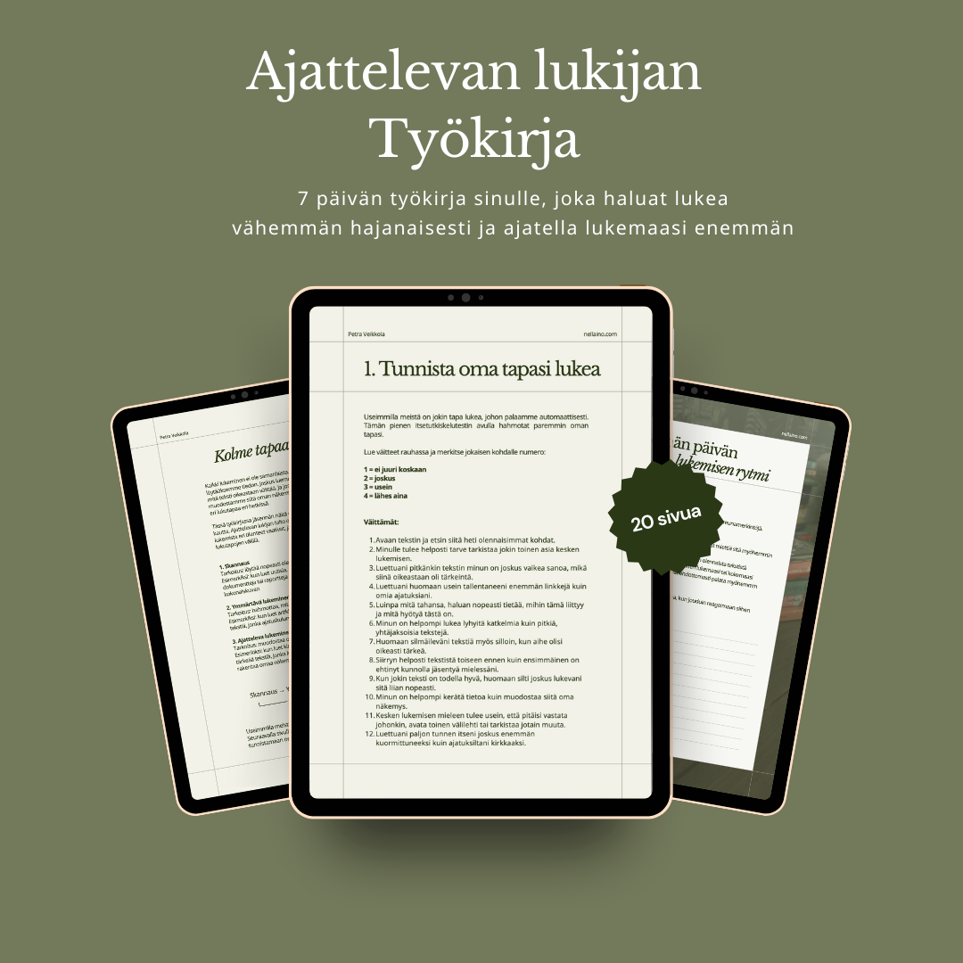 Ajattelevan lukijan työkirja