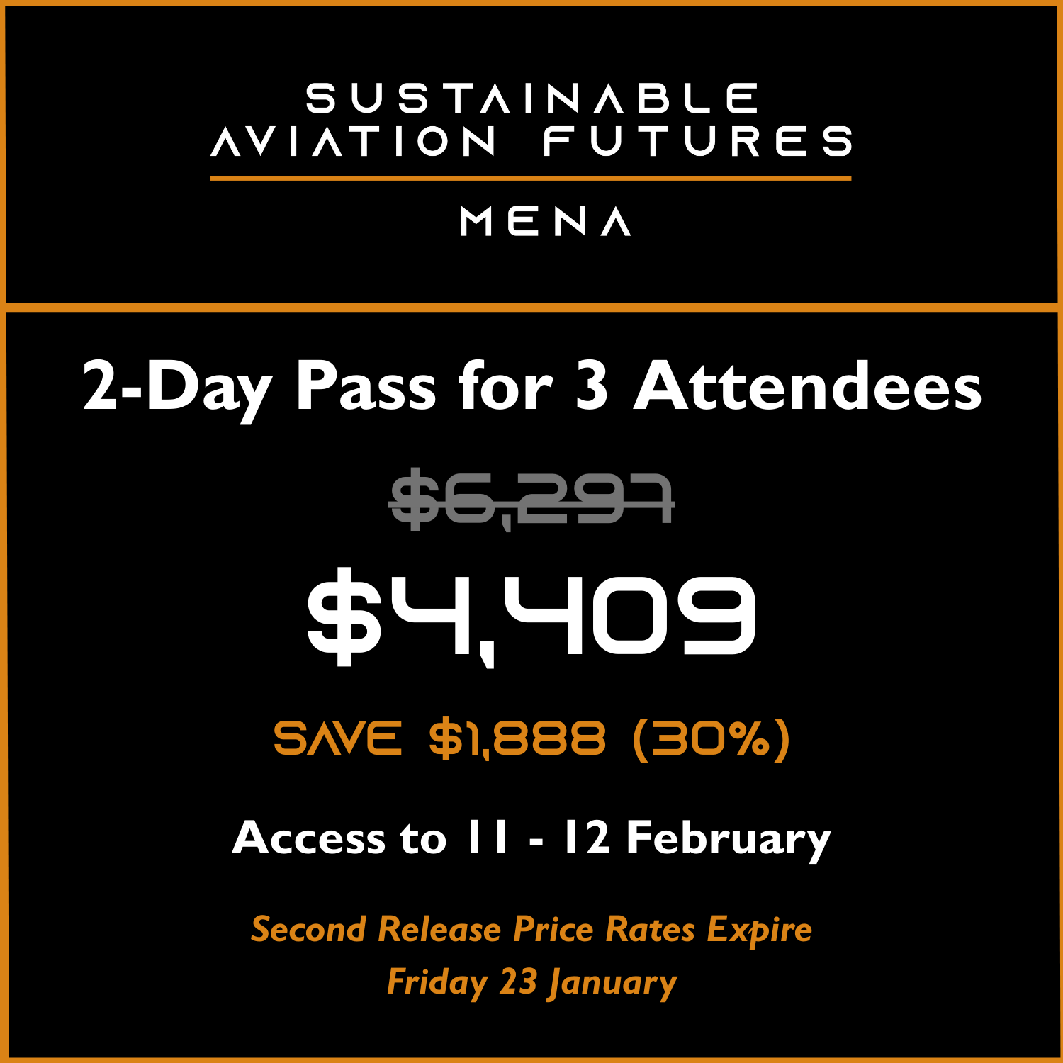 2-Day Pass for 3 Attendees