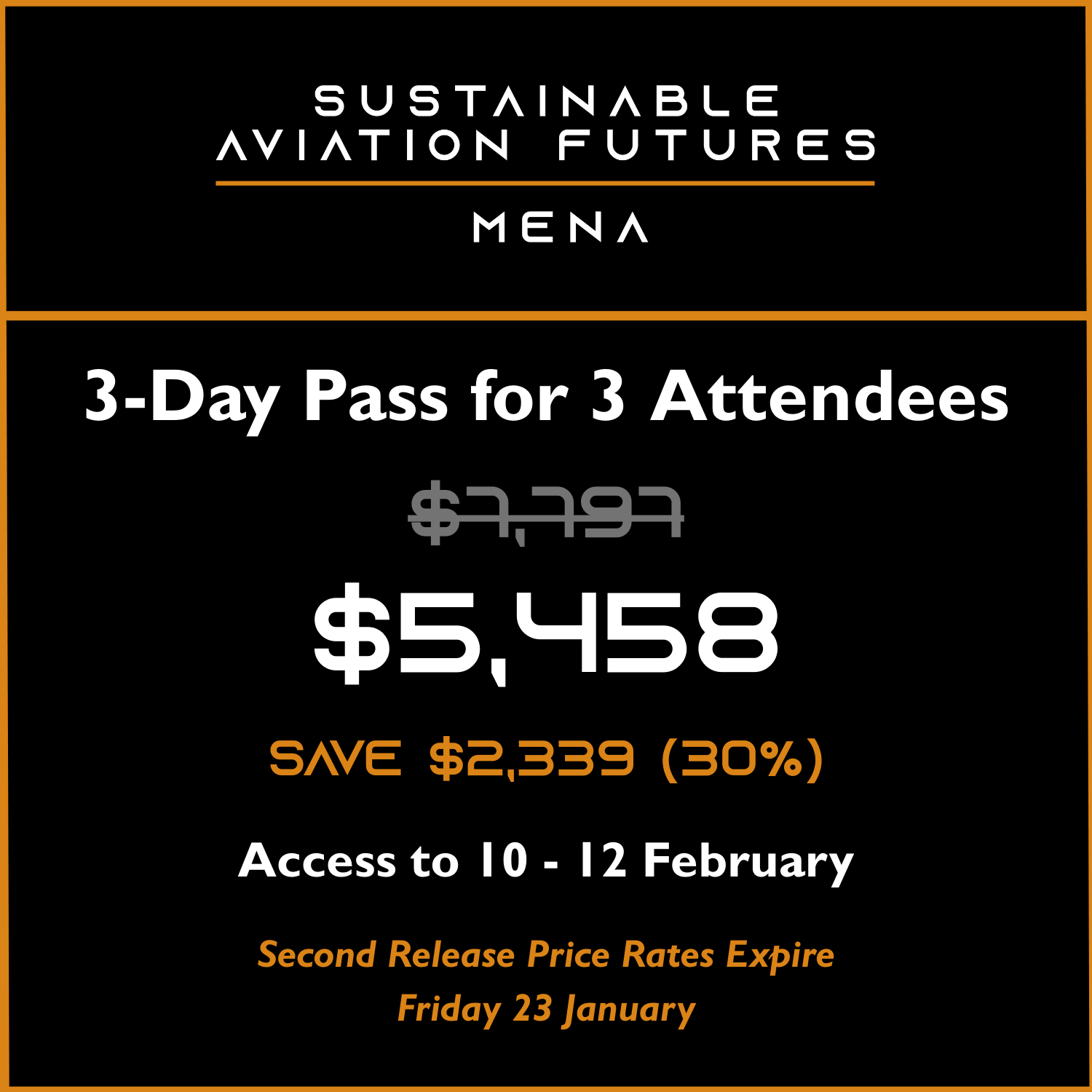3-Day Pass for 3 Attendees