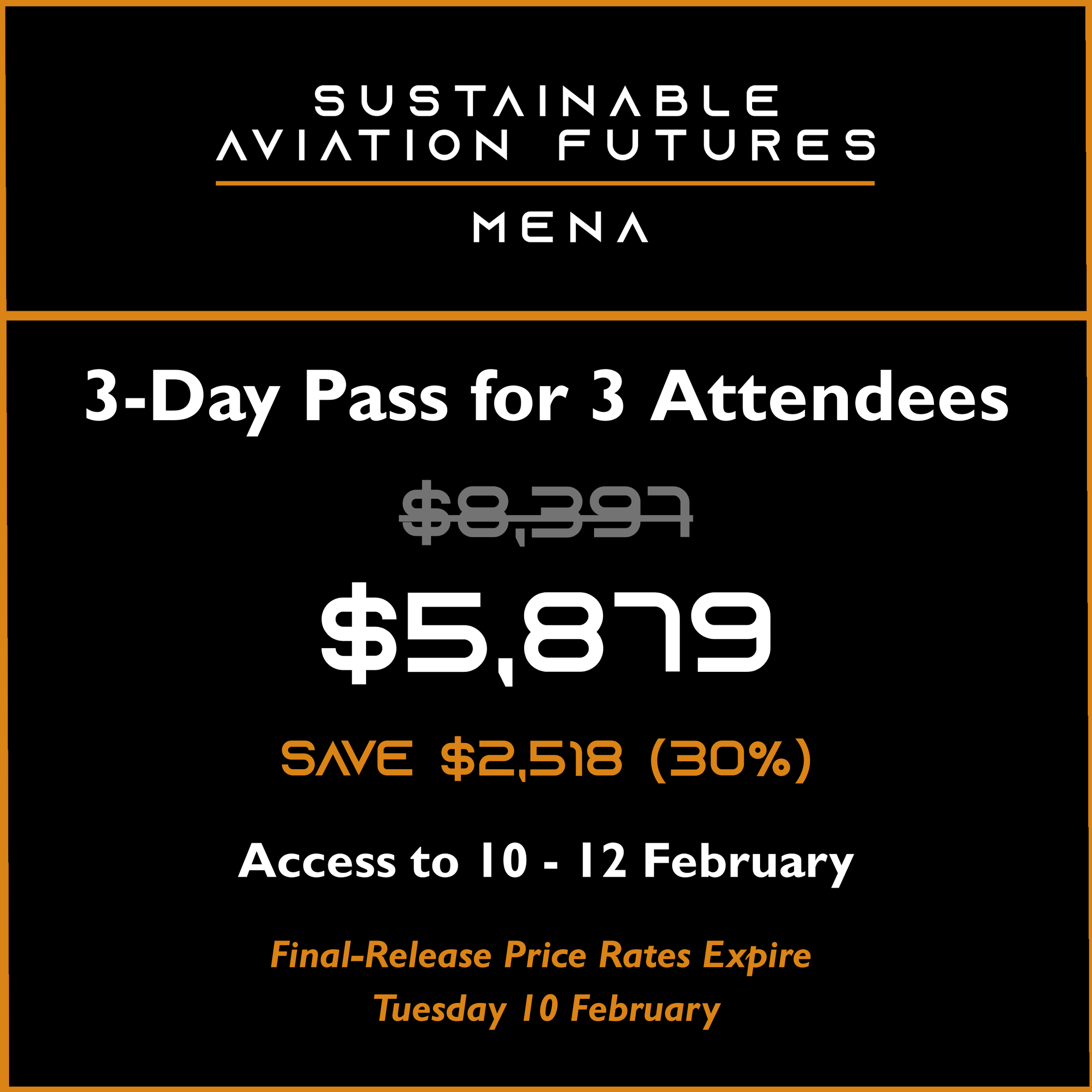 3-Day Pass for 3 Attendees