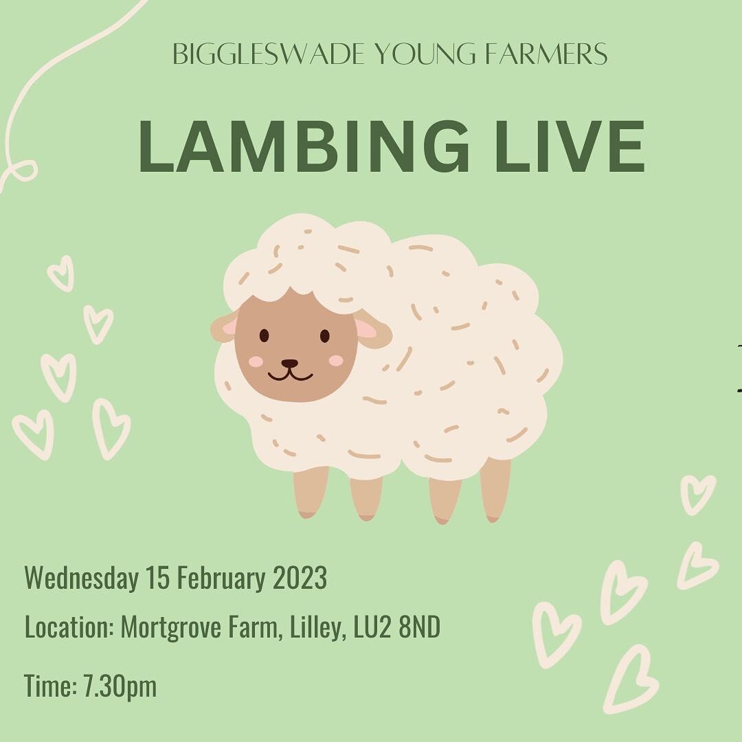 This week is our annual Lambing Live meeting, kindly hosted by the Shaw family. Wrap up warm and wear suitable footwear. Hope to see you there! 🐑💙💚