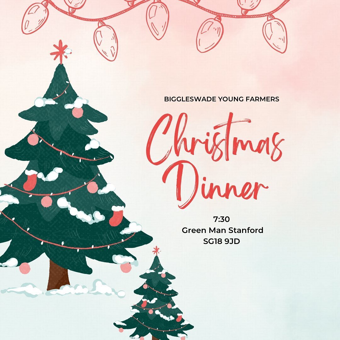 This weeks meeting is the annual Christmas dinner. We hope to see all of you there as it is a highlight of the Biggie YF Christmas calendar. Please bring &pound;25 for the meal and there is an open menu. See you at the Green Man Stanford!! 🎄💙💚