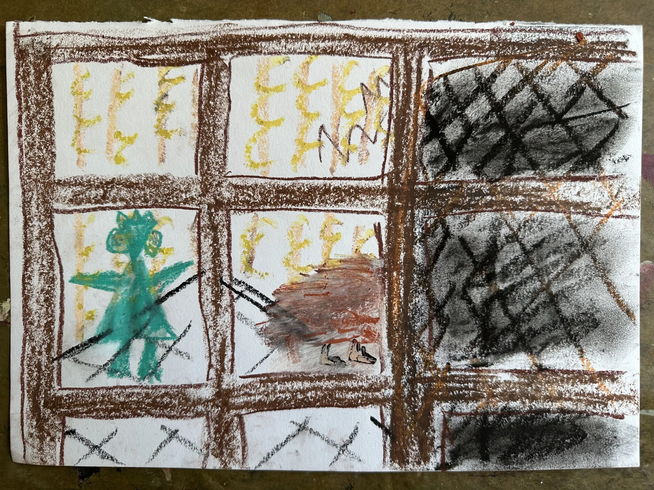 Pongo scared behind fridge.jpeg