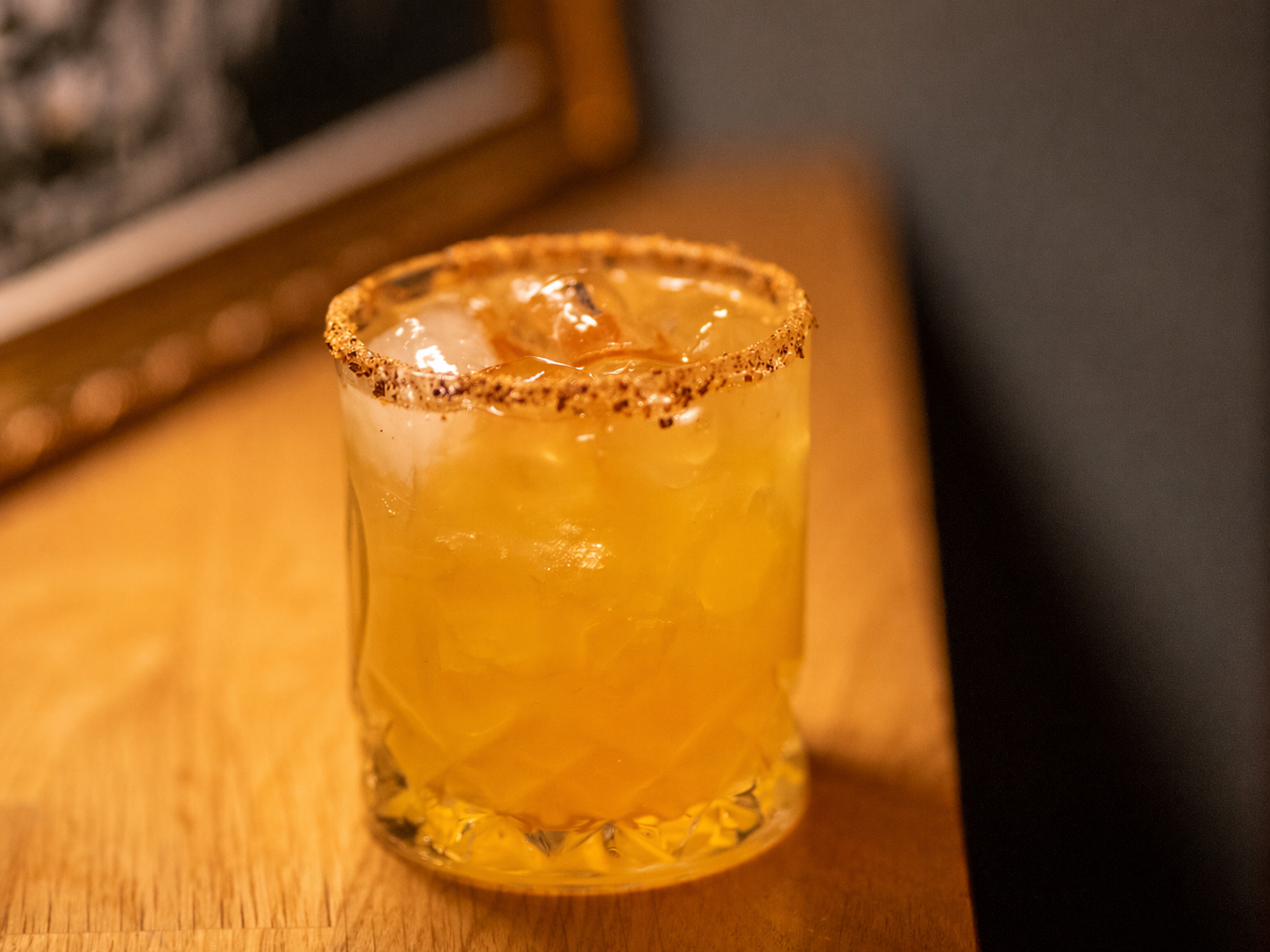 PASSIONFRUIT MARGARITA (tequila • passionfruit • lime • bitters • tajín rim)