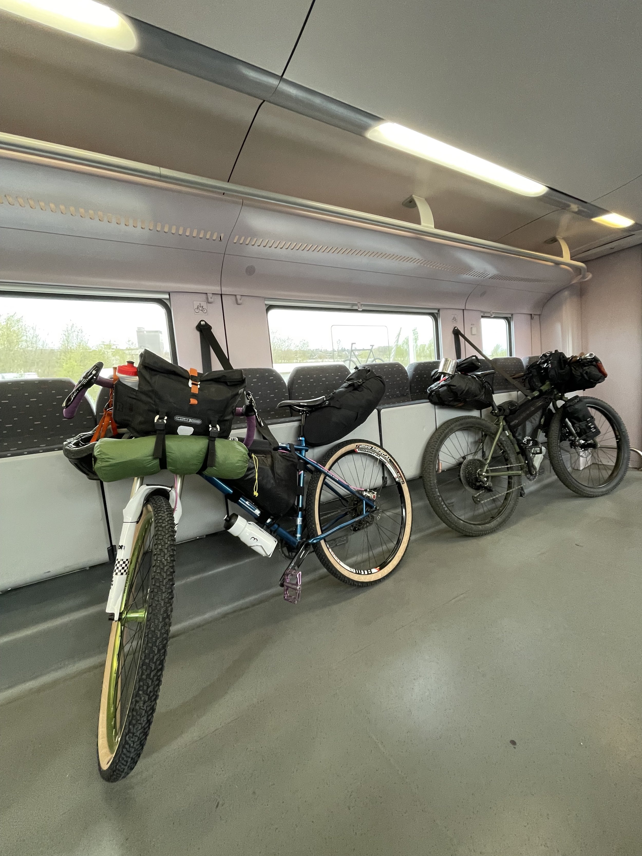  Bikes on the train 