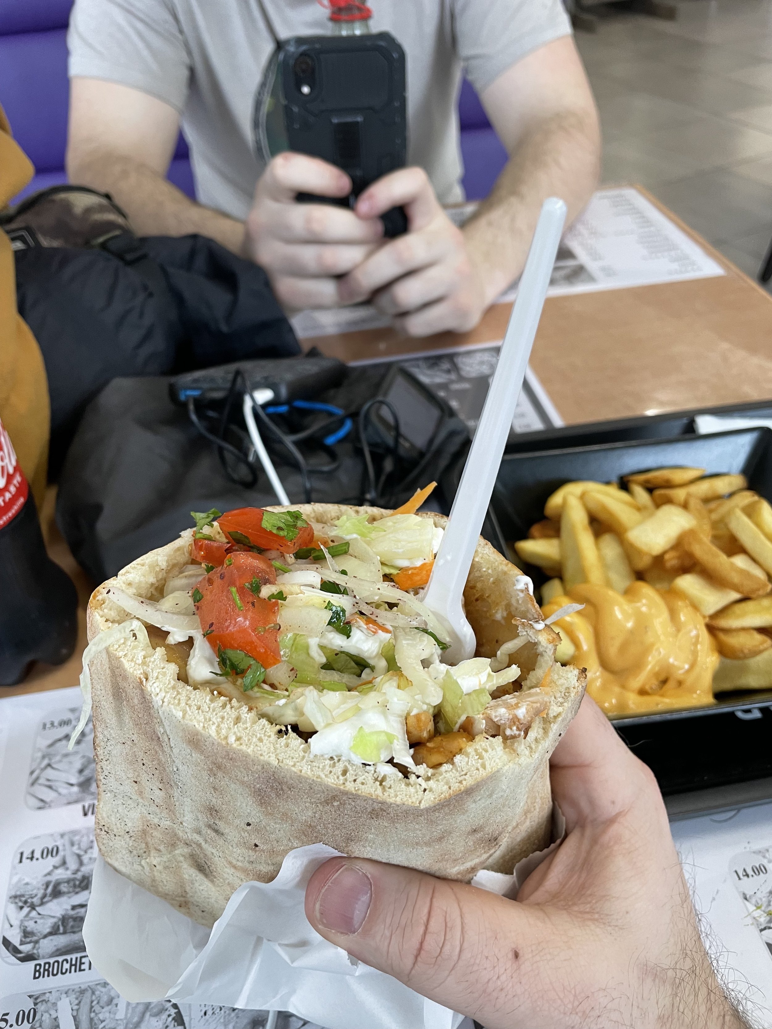  Some much needed calories from a Turkish Kabob Deli - Falafel FTW  