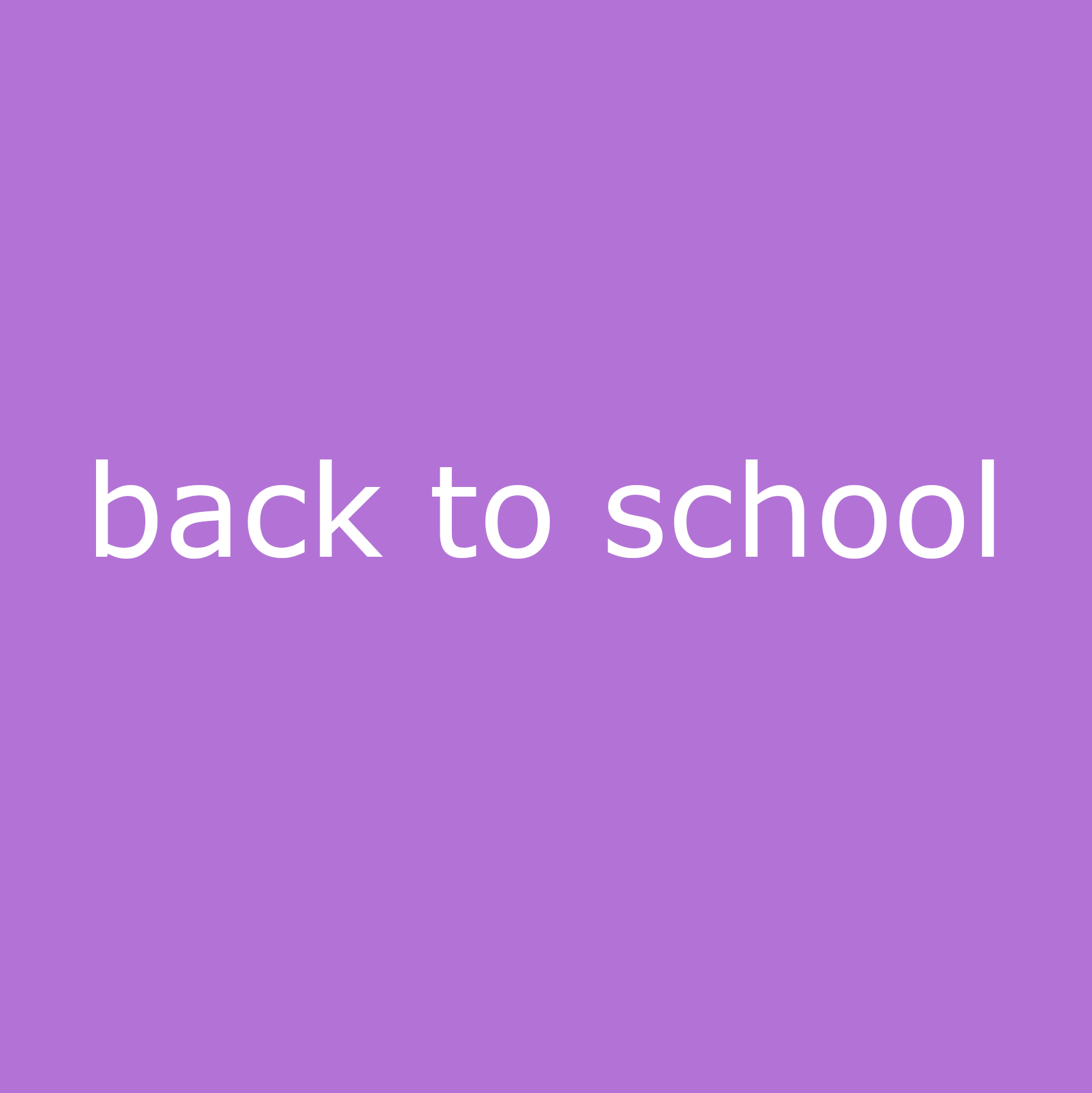 back to school