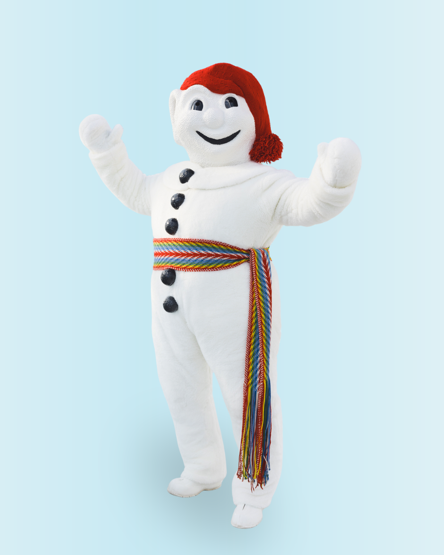 Bonhomme, the mascot of Carnaval