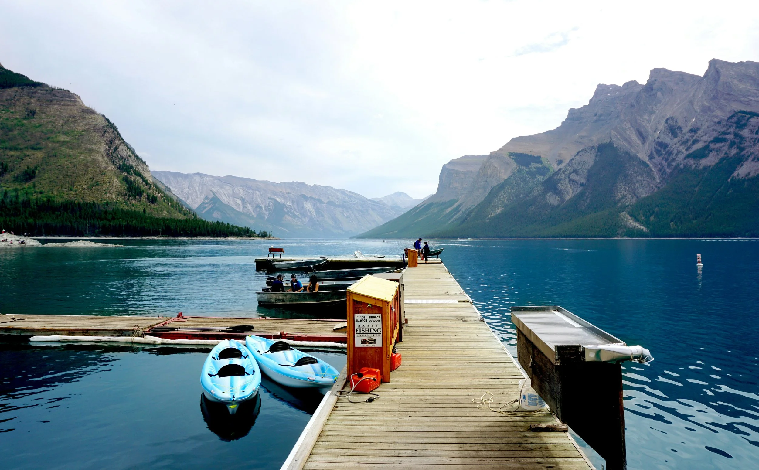 Kayaking on Lake Minnewanka