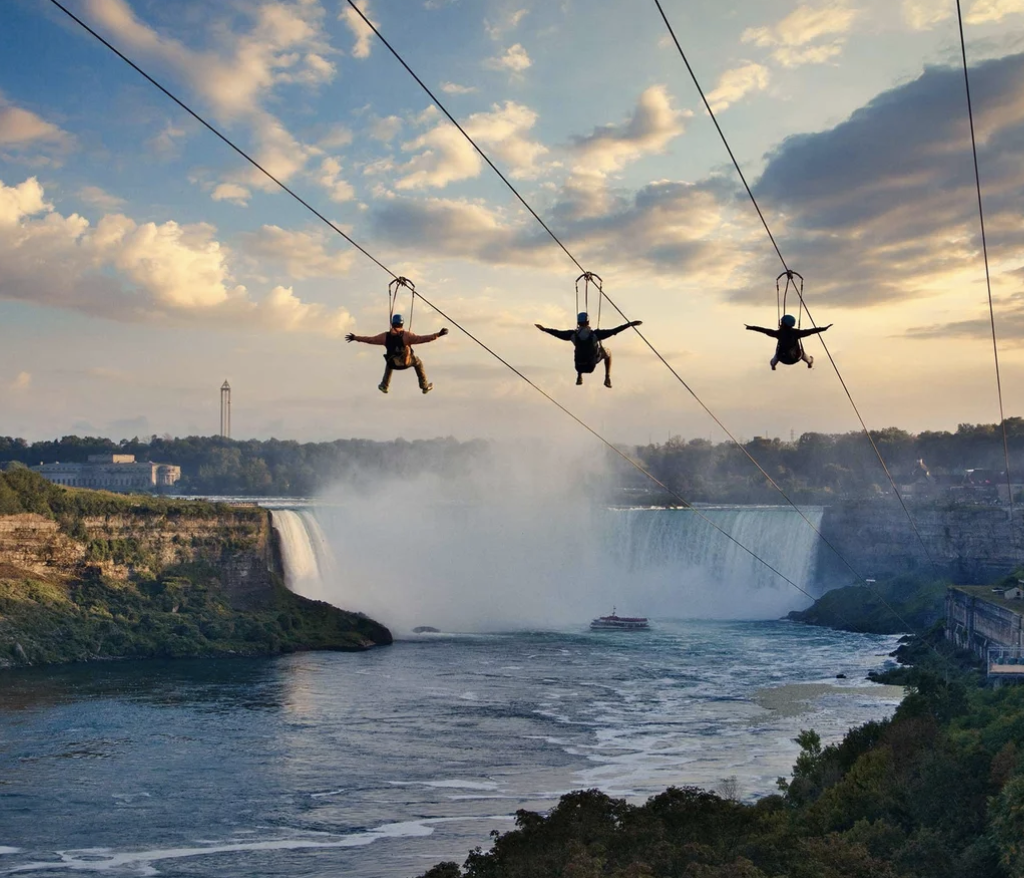 Sunset Ziplining At the Falls