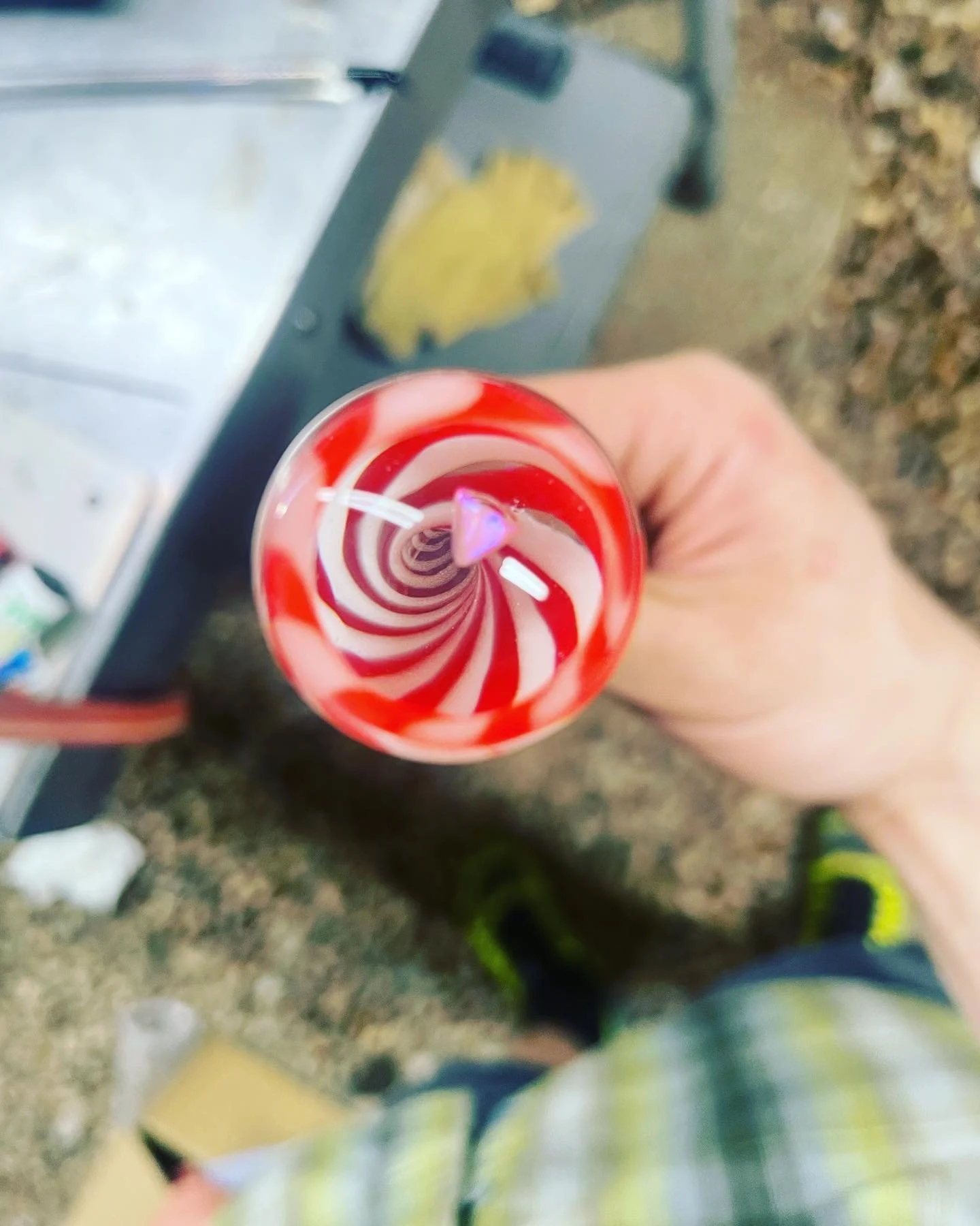 Beautiful student made glass here at Homegrown glass class! Sign up and learn to blow
glass today. www.homegrownboone.com