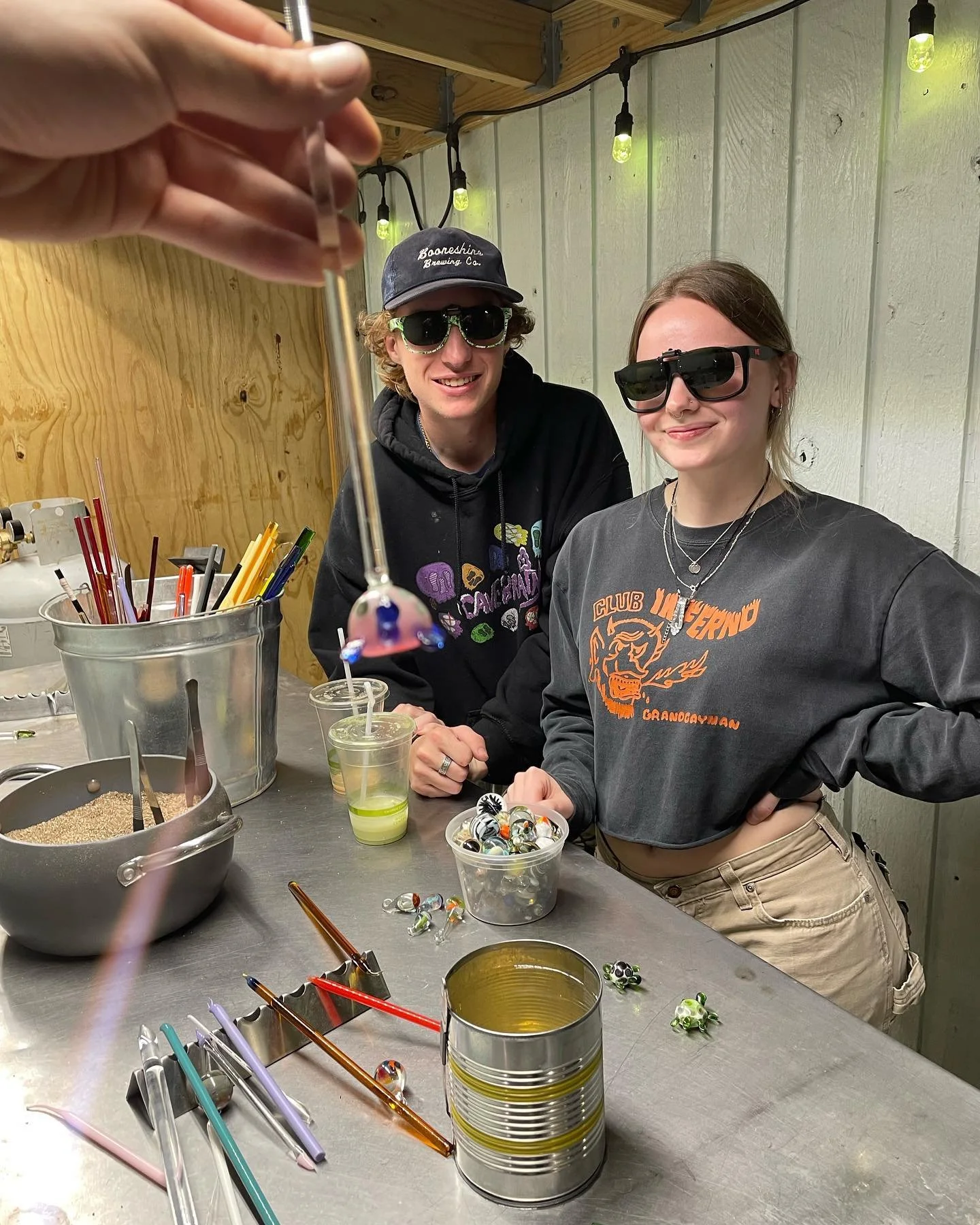 Every wanted to make anything out of glass??? Book a class today at www.booneblown.com and learn to work with glass! Use promo code GLASS for 20% off your class!
#booneblown #homegrownboone #glass #borosilicate #boro #glassart #glassclass #glassartis