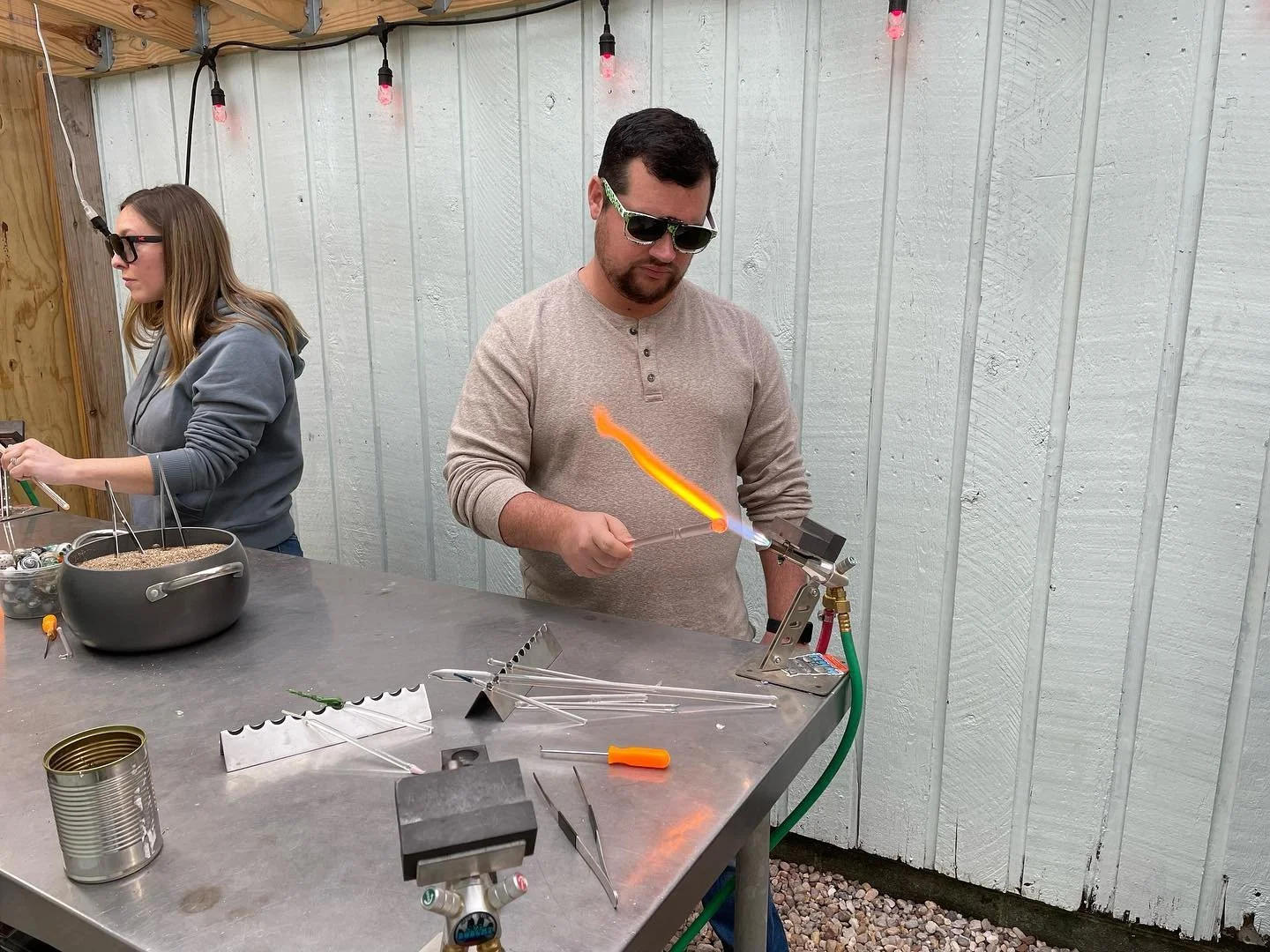 Glass class anyone? Come learn the basics of glass blowing and lamp working!  Visit homegrownboone.com to schedule your class today.
 
#Glass #glassblowing #HomegrownGlass