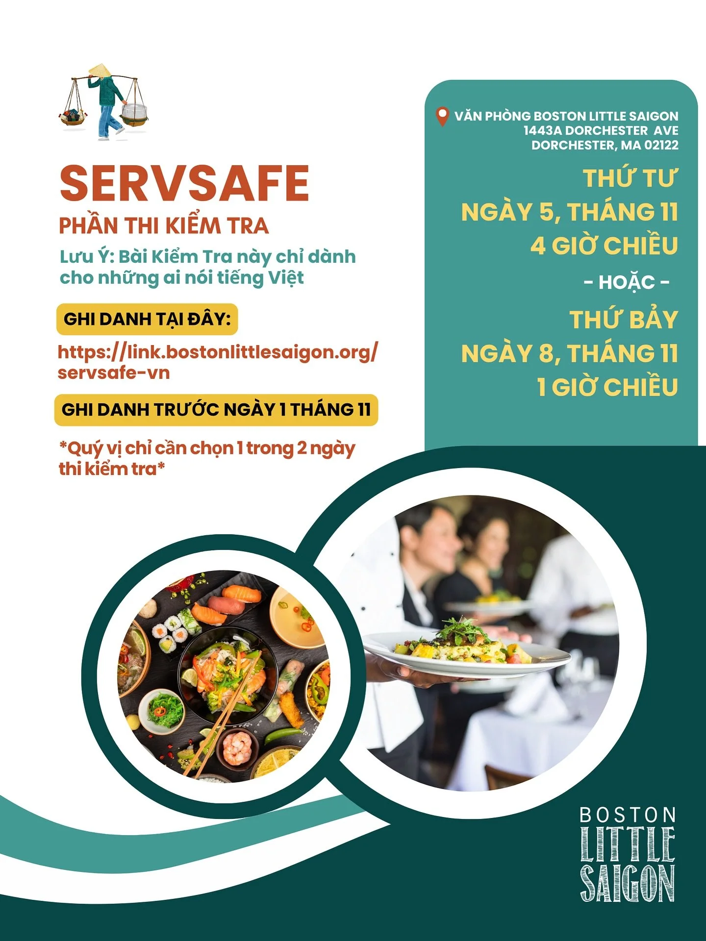H&atilde;y tham gia phần thi trắc nghiệm để lấy chứng chỉ về an to&agrave;n thực phẩm (ServSafe)&ndash;

📋 Chứng chỉ n&agrave;y gi&uacute;p qu&yacute; vị:
 ✅ tăng cơ hội việc l&agrave;m trong ng&agrave;nh thực phẩm, 
 ✅v&agrave; cũng l&agrave; bằng 