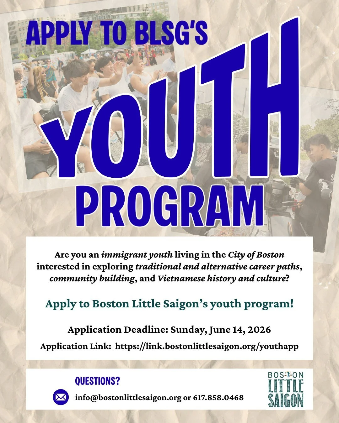 🌟 NOW RECRUITING: Summer Youth Internship Program 2026 🌟

This leadership and workforce development program is designed for immigrant youth ages 14&ndash;24 who want to build skills, connect with the community, and explore culture, creativity, and 