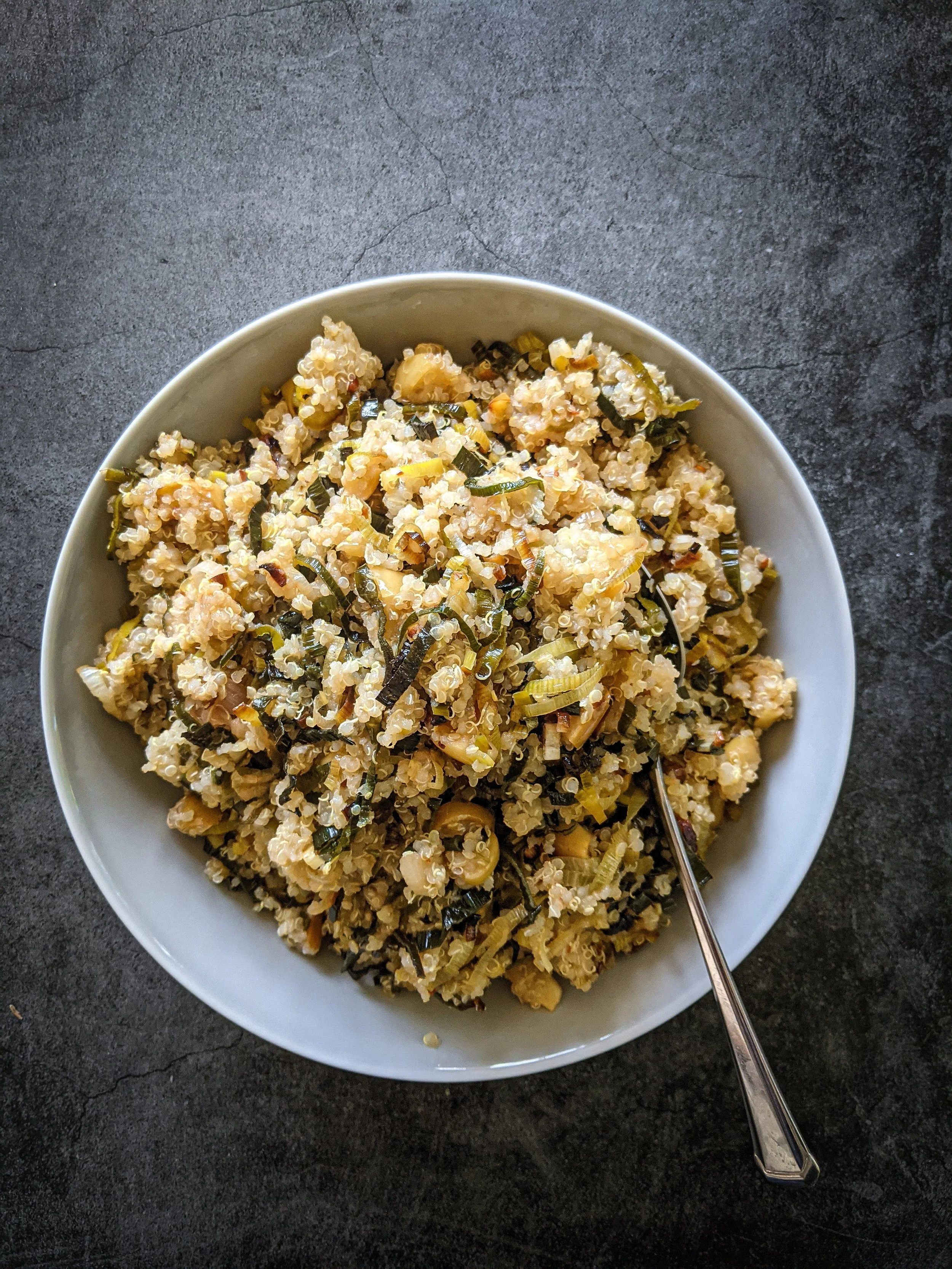 Roasted Leek &amp; Apple Quinoa Salad with Agrodolce