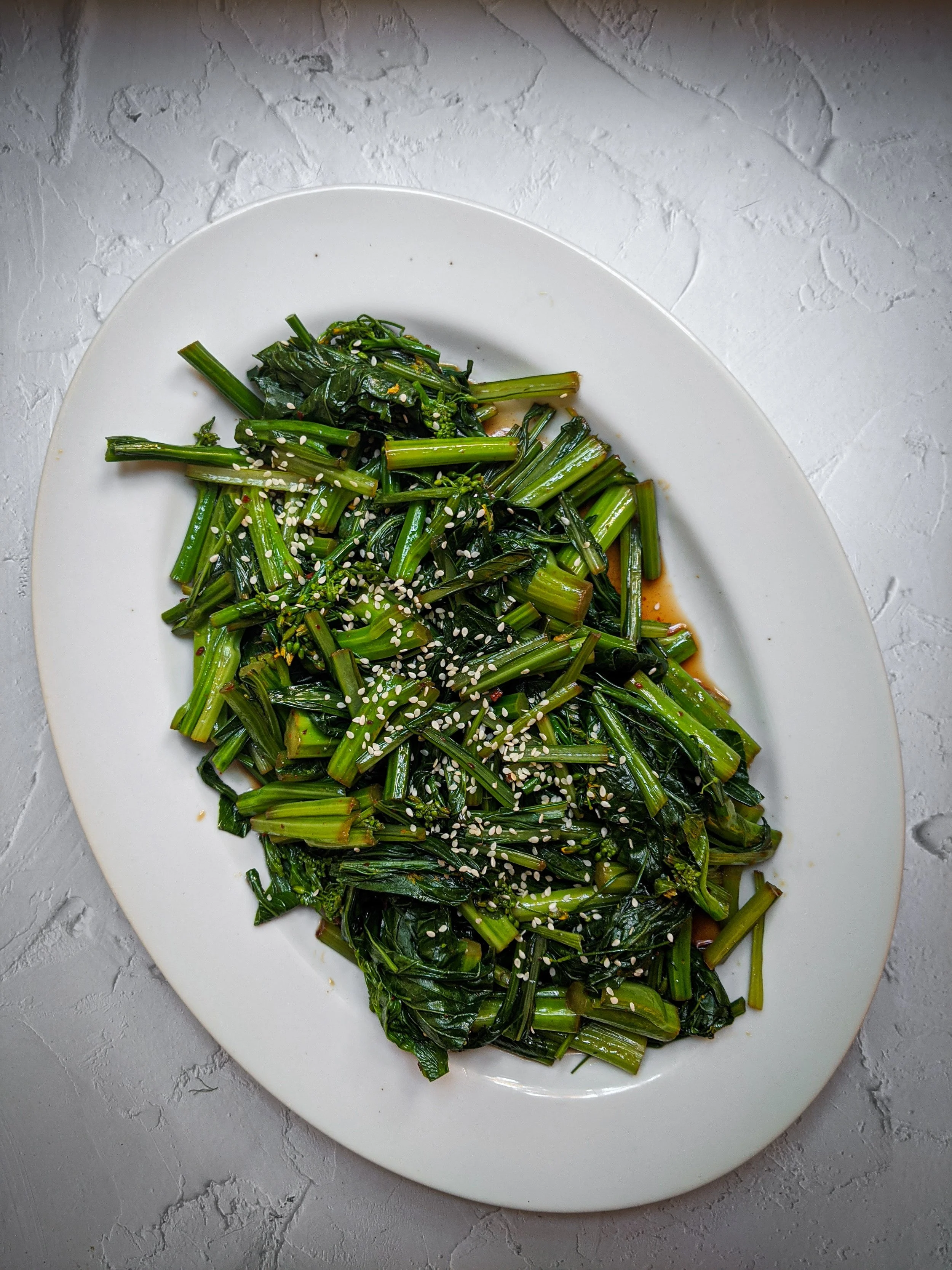 Greens with Gochugaru Vinaigrette &amp; Toasted Sesame