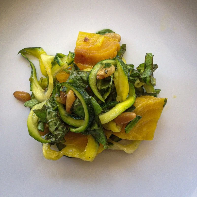 Technicolor Zucchini, Golden Beet &amp; Herb Salad