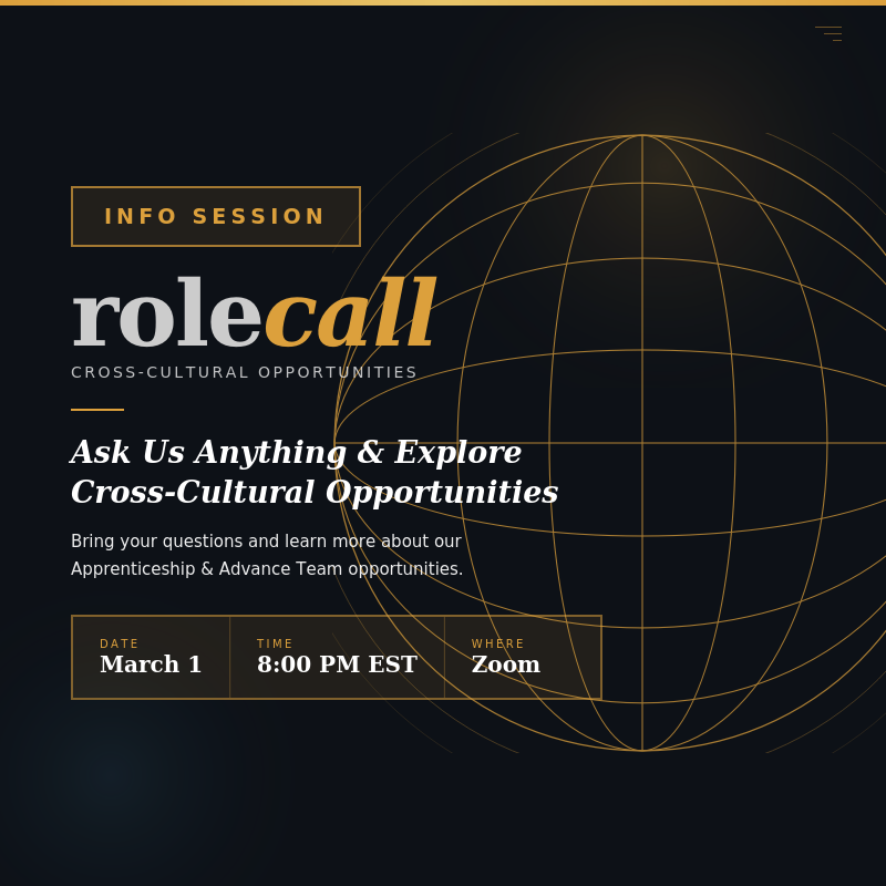 Rolecall Cross-Cultural Opportunties