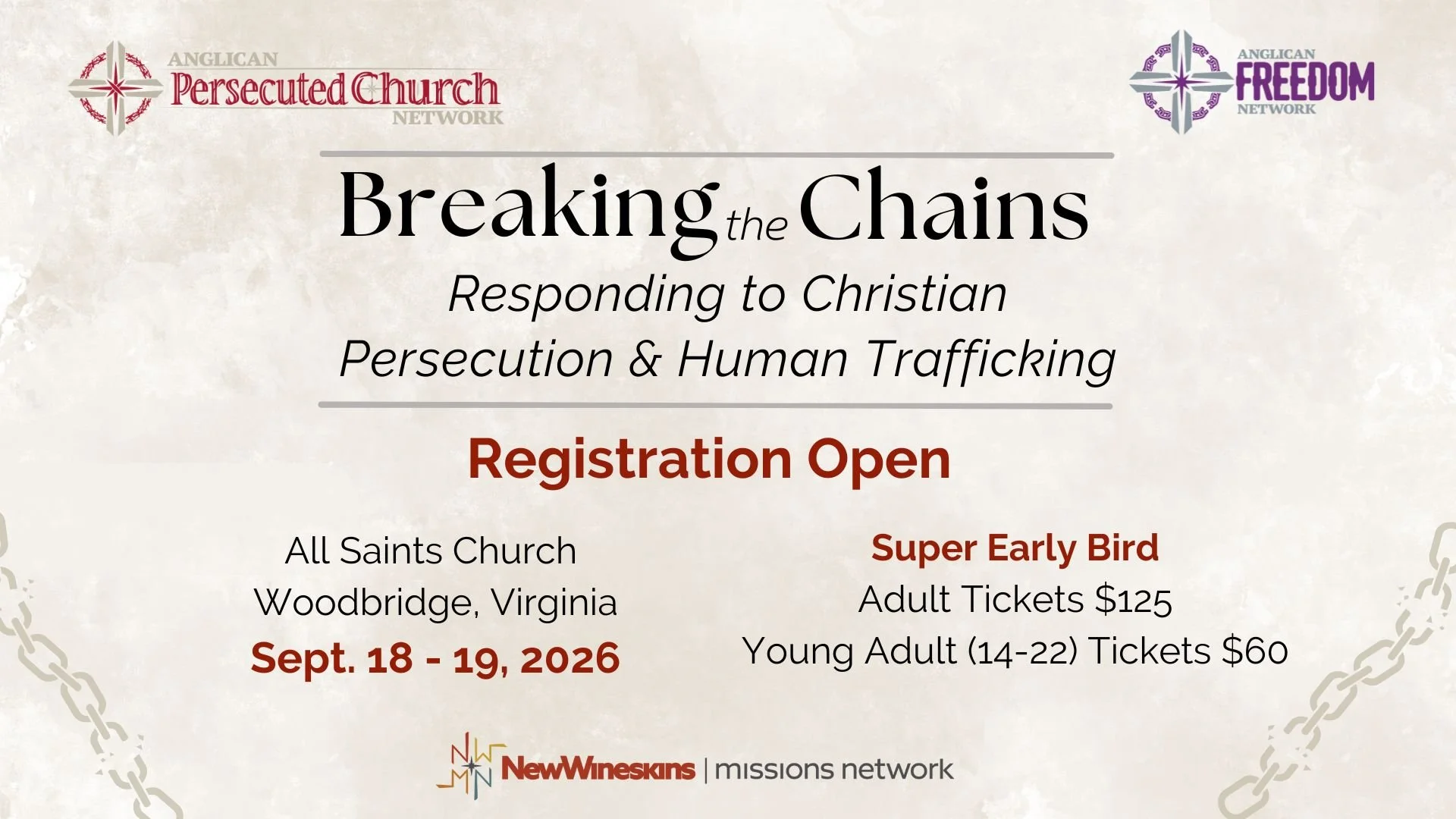 Breaking the Chains: Responding to Christian Persecution &amp; Human Trafficking Conference