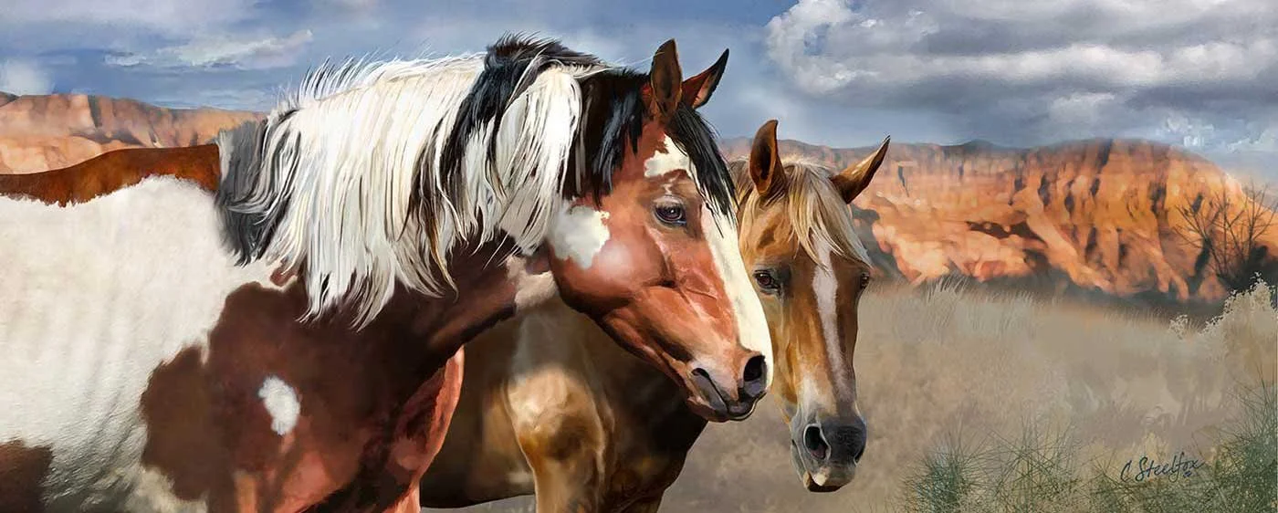 Mustan-staillion-and-golden-mare.jpg