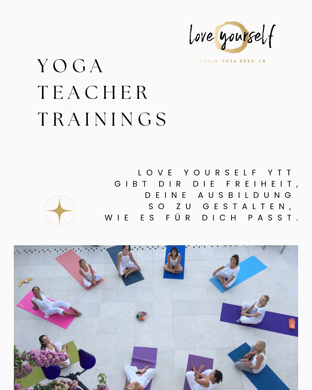 𝟮𝟬𝟬𝗵 𝗬𝗼𝗴𝗮 𝗧𝗲𝗮𝗰𝗵𝗲𝗿 𝗧𝗿𝗮𝗶𝗻𝗶𝗻𝗴𝘀 𝗮𝗯 𝟮𝟬𝟮𝟲
in Wien &amp; auf La Gomera

Eine Ausbildung, die dich verwandelt:
Die 200h-Ausbildung ist eine tiefgehende Reise in die Essenz des Yoga &ndash; als Praxis, Philosophie und Lebensweg.
