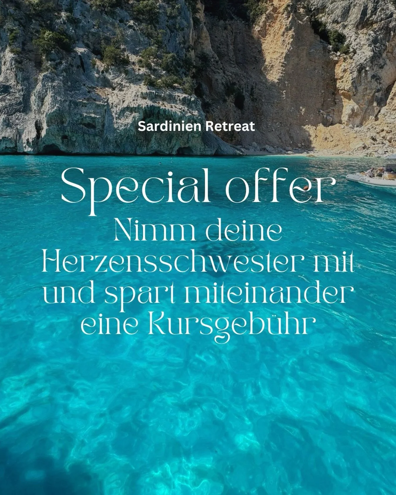 F&uuml;r das Divine Feminine Retreat in Sardinien sind noch wenige Pl&auml;tze frei: 

Bring deine Freundin, Herzensschwester oder die G&ouml;ttin deines Vertrauens mit - und Ihr spart miteinander eine Kursgeb&uuml;hr! 💗

Denn manche Momente werden 