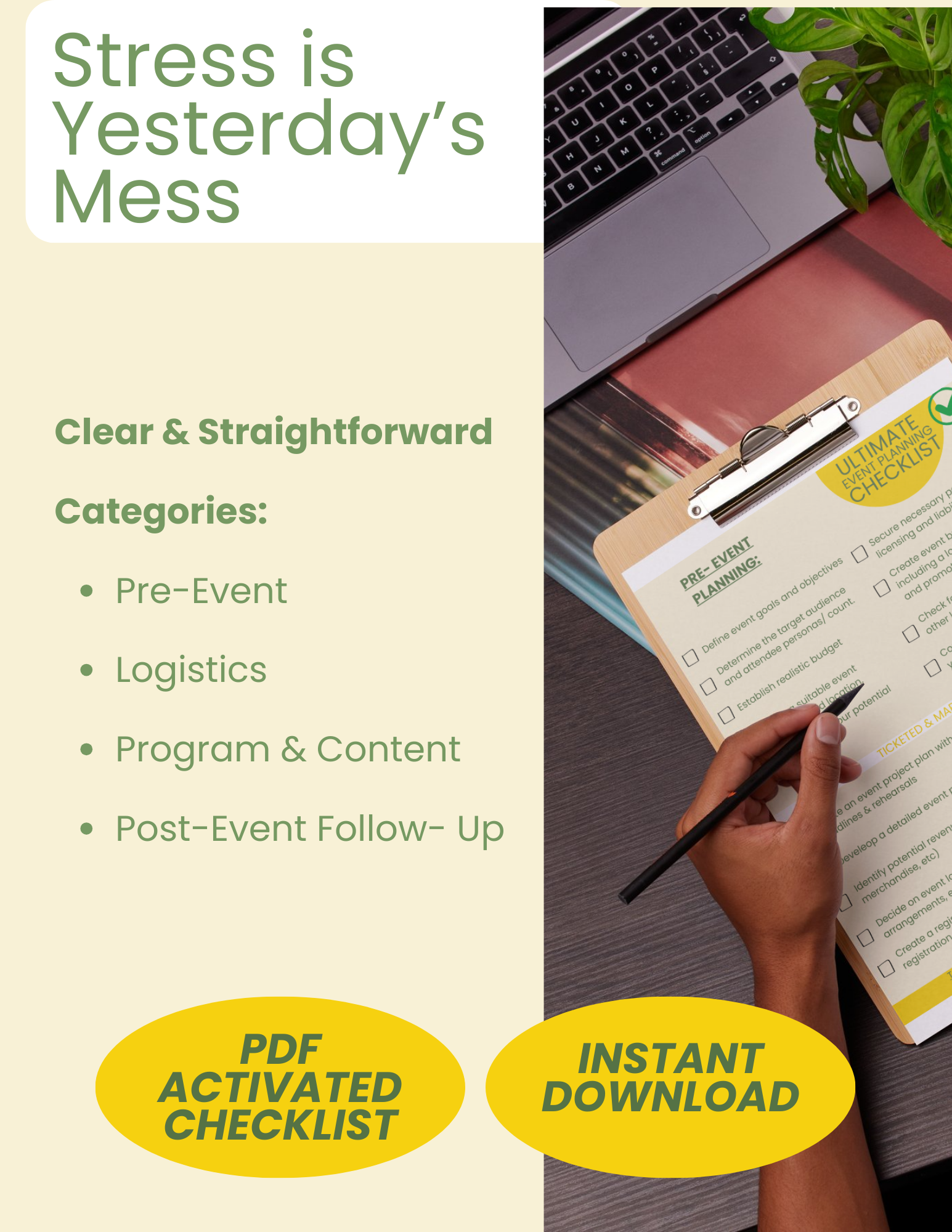 FREE Event Planning Checklist- Stay organized and never miss a step ...