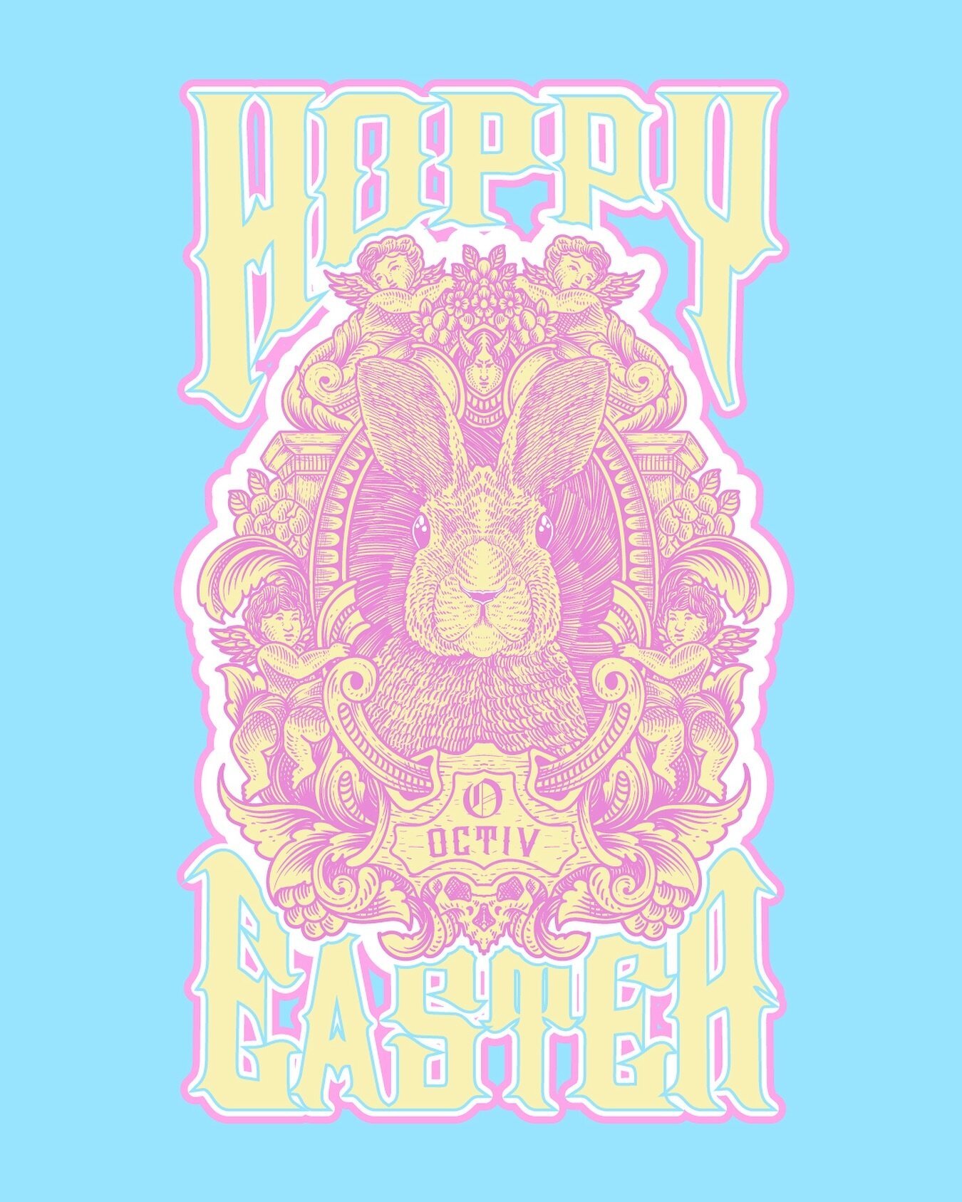 Hoppy Easter from our fam to yours! 🐇🪺 Hope y&rsquo;all had a great day off and got to kick it with your loved ones 🙏🏽
&bull;
#easter #happyeaster #graphicdesign #graphicdesigner #adobeillustrator