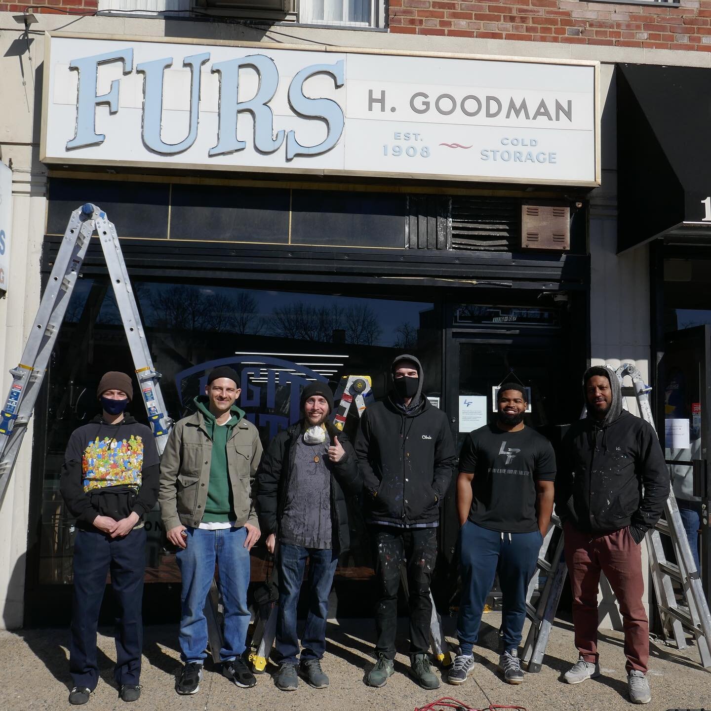One cold and breezy afternoon in February, our intrepid team drove out to Forest Hills to save this beauty of a sign from an uncertain future. Our fully-insured crew de-installs signs at no cost, giving building/business owners a convenient and risk-