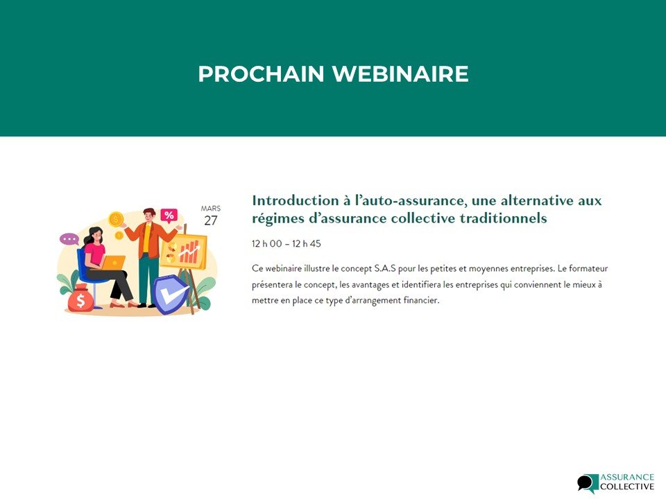 Prochaine webinaire