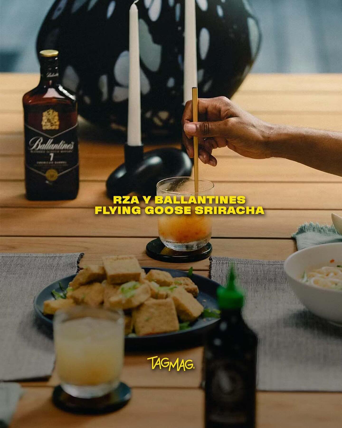 @rza &amp; @ballantines @flying.goose &iexcl;la mezcla perfecfa para tus salsas!🥵🌶️🔥

Se trata de la &uacute;ltima entrega de una serie de colaboraciones del rapero con la marca de whisky🥃

La receta exclusiva que trae @flying.goose combina la ca