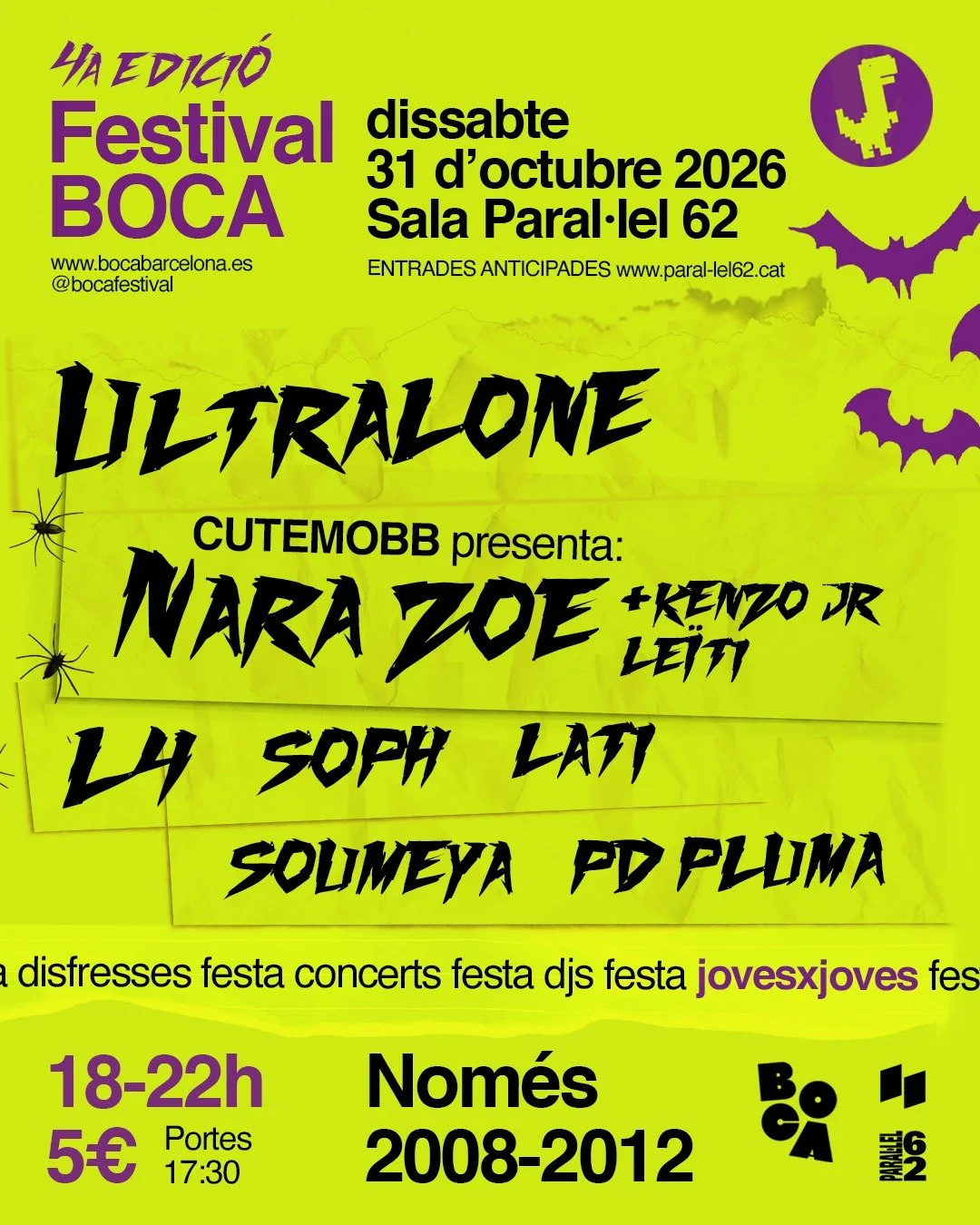 BOCA VUELVE A BARCELONA CON UNA NOCHE DE MÚSICA URBANA, ELECTRÓNICA E INDIE HECHA POR Y PARA JÓVENES