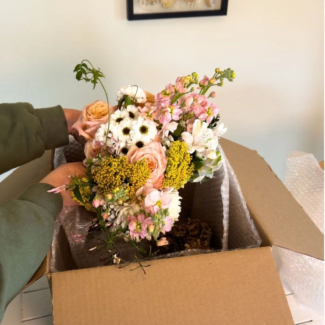 How to package a wedding bouquet for shipping to a preservation artisit, an instructional by For Keeps Florals