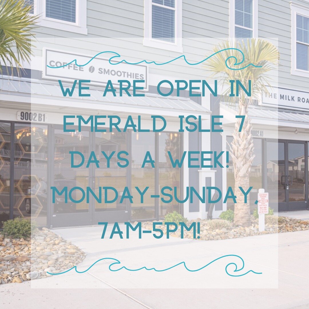 📢 Have you heard?! Island hours are EXTENDED! We are open 7 days a week, 7AM-5PM, serving up your favorite drinks, pastries, &amp; smoothies! ⛱ 

&middot;

&middot;

&middot;

#coffee #latte #matcha #smoothies #pastries #coffeeshop #islandcoffee #em