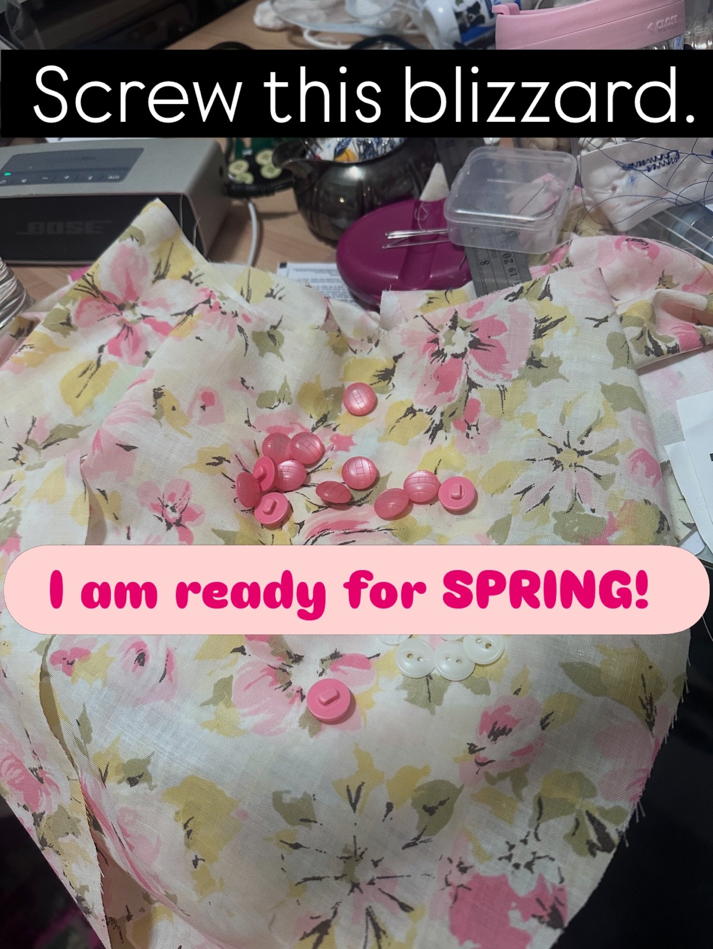 Blizzard coming, blah. I&rsquo;ve been ready for spring. Here&rsquo;s some stuff I made. 😆

All @itchtostitch patterns- Chai Dress, Bonn Dress, Sorata Dress, Bonn Dress, Kalispell Dress, Tustin Dress, Comillas Dress, Ladera Dress, Giverny Dress, Que