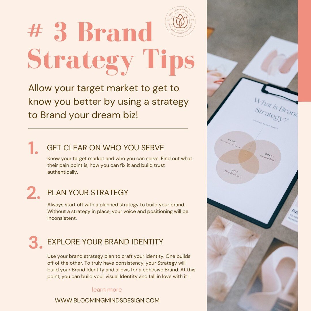 Why would you want a strategy and not just a logo ? 😮

The answer is simple! 🖐

Without brand strategy in place, your logo is simply just that, a logo that looks pretty! 

Having a logo without a strategy behind it, get's you only so far and will m
