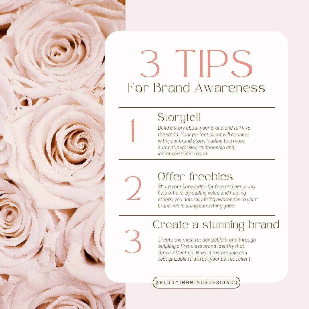 #3 Tips for Brand Awareness

1. Get storytelling......

2. Promote your freebies.....

3. Create a stellar brand......

Create a recognizable brand and add value to the world.😊

Do good, Add value and help others....!😍❤️

#instagramstrategy #graphi