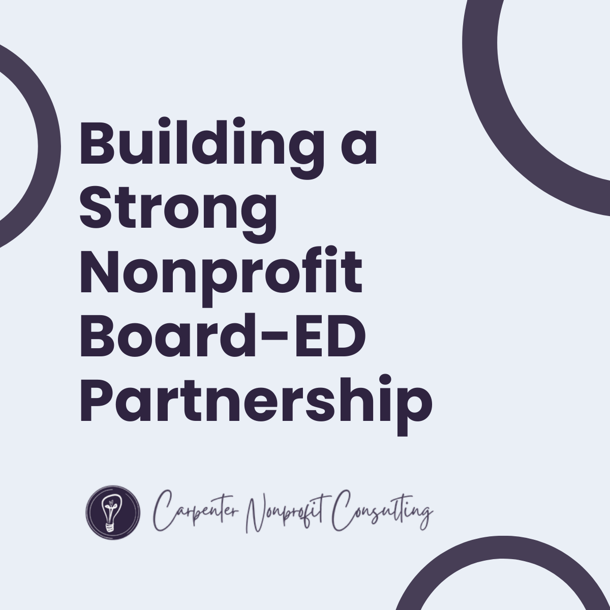 Building a Strong Nonprofit Board-Executive Director Partnership