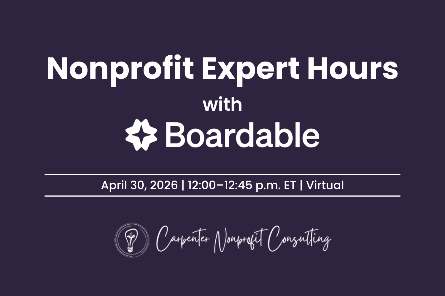Nonprofit Expert Office Hours with Boardable