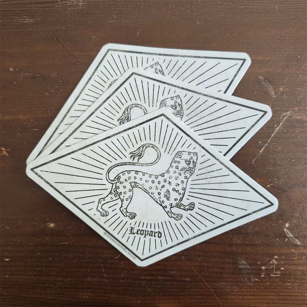 Poorly-Drawn Medieval Leopard 5" Vinyl Sticker